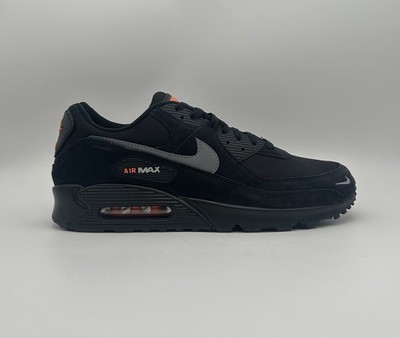 Nike Air Max 90 Black Schwarz Grau Total Orange DO6706-010 Herren Sneaker EU47.5