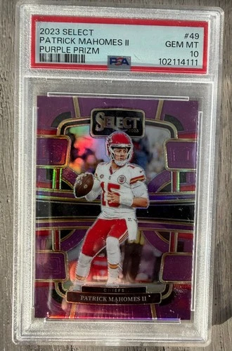 2023 Select Patrick Mahomes II Purple Prizm /75 *** PSA 10 ****