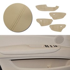 4*Beige Leder Für 07-13 BMW X5 E70 Tür Pappe Armlehne Türverkleidung Abdeckung
