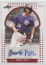 2018 Leaf Perfect Game National Showcase Red 5/5 Brant Voth #BA-BV1 Auto 0b5