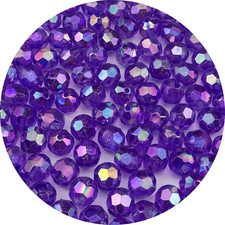 1000Pcs 6Mm Acrylic Faceted round Beads AB Colors Glossy Acrylic Beads round Spa