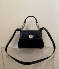 Barry Kieselstein Cord Iconic Midsize Black Leather Alligator Trophy Purse Bag