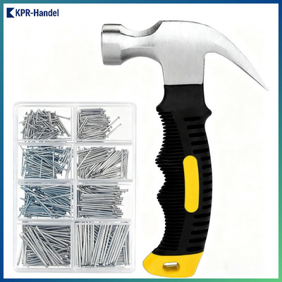 560 Nägel zum Bilderhängen mit Mini-Hammer Set 325 g, Sortimentsset