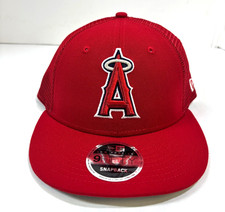 LA Angels of Anaheim MLB NE Low Profile Trucker Snapback Hat~Red