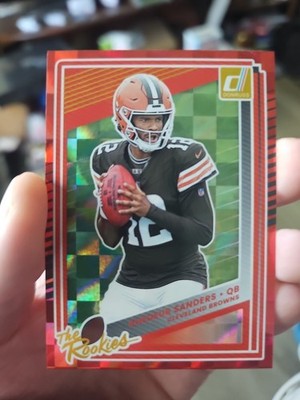   NEW   2025 Donruss Shedeur Sanders The Rookies Red Browns Rookie RC