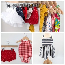 LOT Baby Girl Clothes Outfits Tops Pants Shorts Dresses SUMMER BUNDLE 6 Months