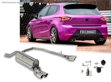  Duplex Sportauspuff Seat Ibiza 6F 1.0l TSI für Rieger je 2x76mm doppelwandig