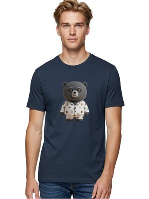 Coffee-Bear-1 Mens Graphic Tee, 100% Cotton, Casual Summer Wear