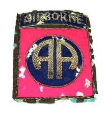 RARE ORIGINAL 1950's JAPANESE MADE BULLION 82nd AIRBORNE DIVISION PATCH & TAB!