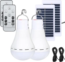 Solar Chicken Coop Light with Rechargeable Bulbs for 