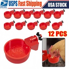 12 PCS Chicken Automatic Watering Cups Poultry Drinker Waterer Duck Quail Hen