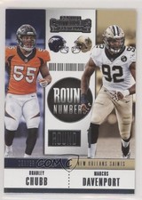 2018 Panini Contenders Round Numbers Bradley Chubb Marcus Davenport #RNA-CD 3vt