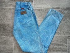 VTG Wranglers Women's Cowboy Cut Slim Fit Acid Wash Blue Style 14MWZHQ Sz 13x34