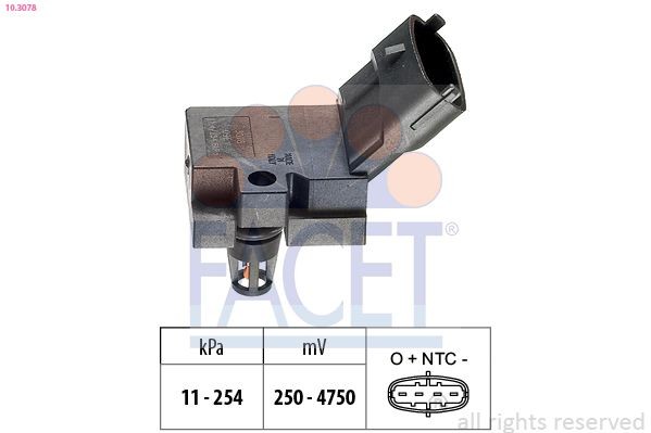Facet Luftdrucksensor, HöHenanpassung 10.3078 FüR Volvo-image