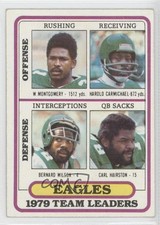 1980 Topps Team Leaders Wilbert Montgomery Harold Carmichael Bernard Wilson 9av