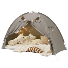 Twin Bed Tent for Kids, Bed Tent Canopy Sleeping Tent 77x49x39" Twin Gery