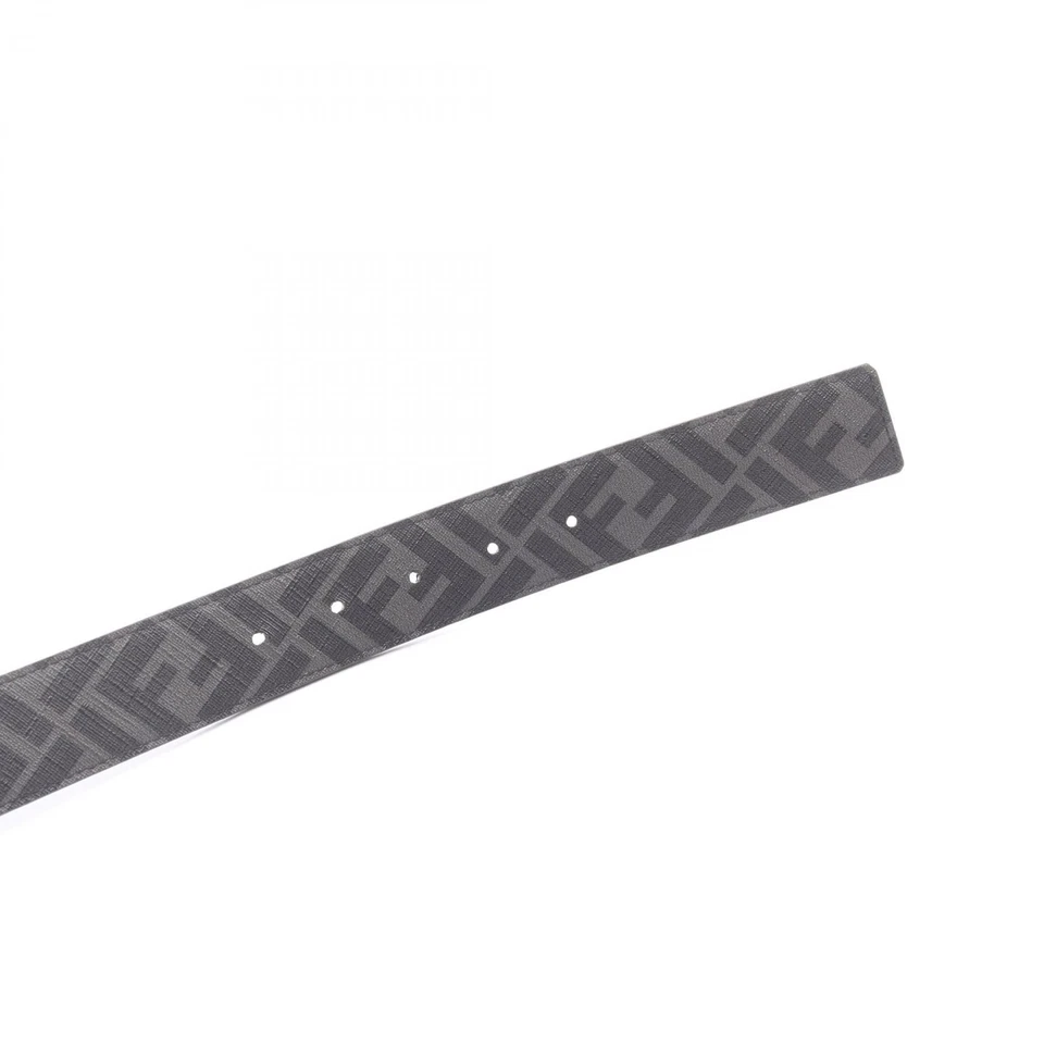 Ceinture carrée réversible FENDI FF cuir noir occasion femme 102 cm - Photo 3/4