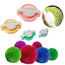 4 Size Pom Pom Maker Kit DIY Fluff Ball Weaver Tool for Yarn Craft Knitting Set 