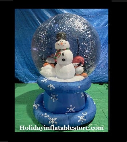 6 Gemmy Airblown Inflatable Led Sparkle Snow Globe Penguins Making 