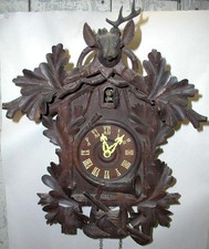 Antique Large German Black Forest Cuckoo Clock As Found For Parts Or Repair