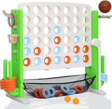 Giant 4 in a Row Game Set - Jumbo Yard Fun for Kids Adults, Indoor/Outdoor