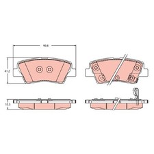 Satz Bremsbeläge Bremsklötze hinten für KIA Niro 1 DE RIO 4 YB Stonic | 24081