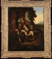 18th CENTURY HUGE DUTCH OLD MASTER OIL CANVAS - REMBRANDT - GOOD SAMARITAN
