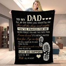 To My Dad/ Grandpa I Love You With All My Heart Happy Father's Day Blanket