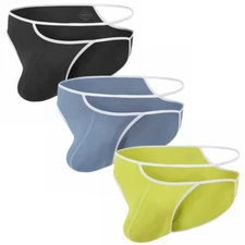 ZONBAILON Men's Underwear Sexy Hollow U Convex Enhanced Bag Elastic Briefs