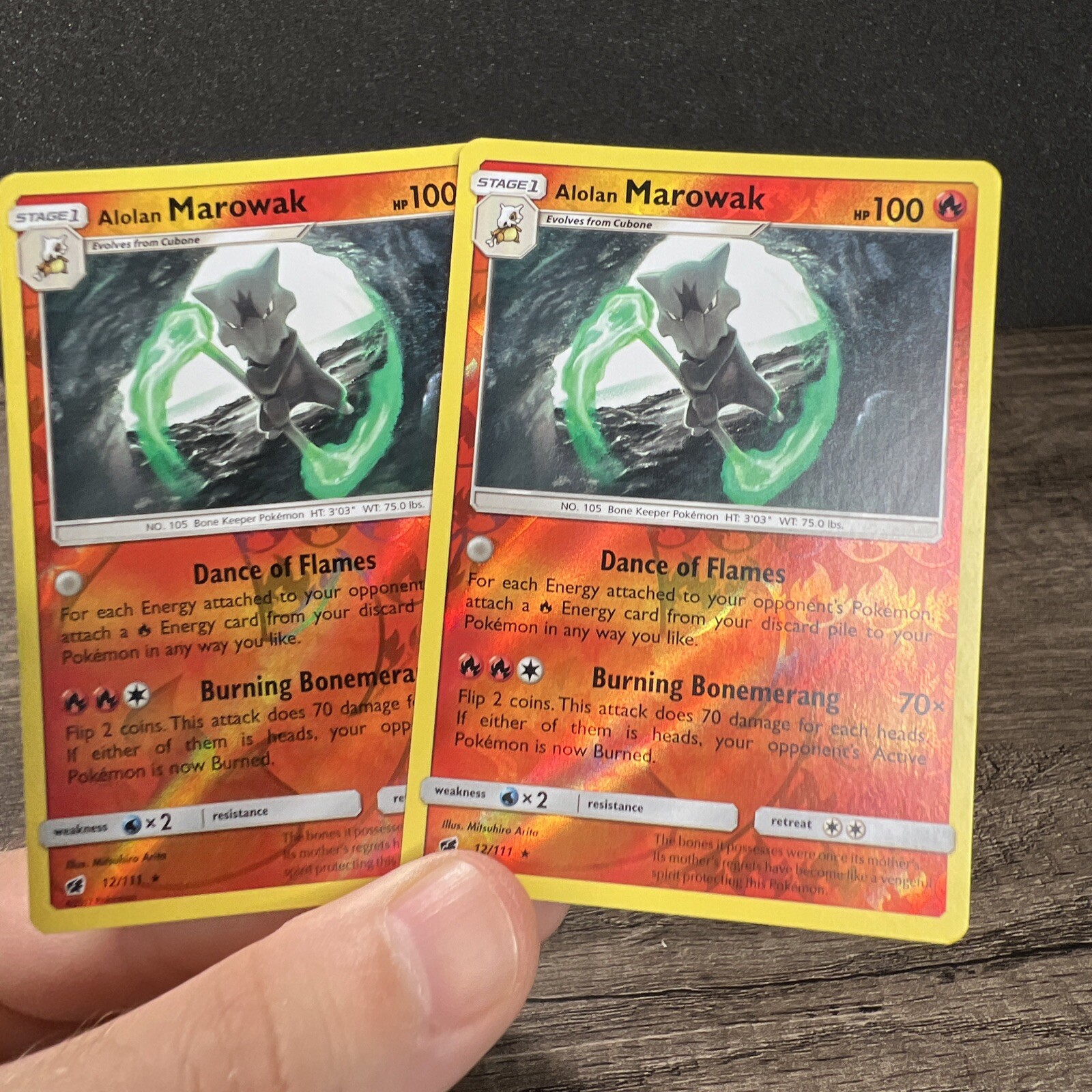 Alolan Marowak 12/111 Crimson Invasion Reverse Holo Pokemon Card Rare 2