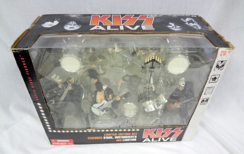 RARE Kiss Alive Limited Edition Action Figure Band Set Stage