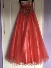 Hot Pink Beaded Prom Dress