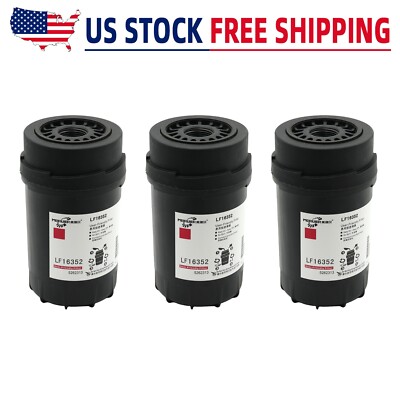 Kit of 3 For Fleetguard Oil Filter LF16352 Fits Cummins QSF2.8, ISF3.8