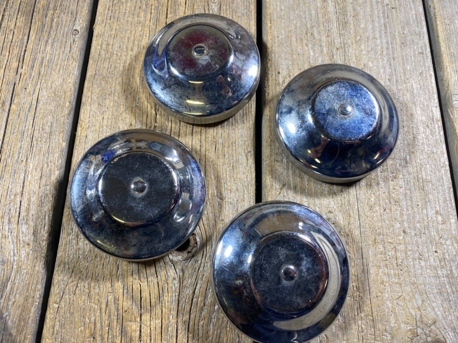 VINTAGE PEDAL CAR HUB CAPS ANTIQUE PULL WAGON WHEEL COVER HUB CAPS CCM