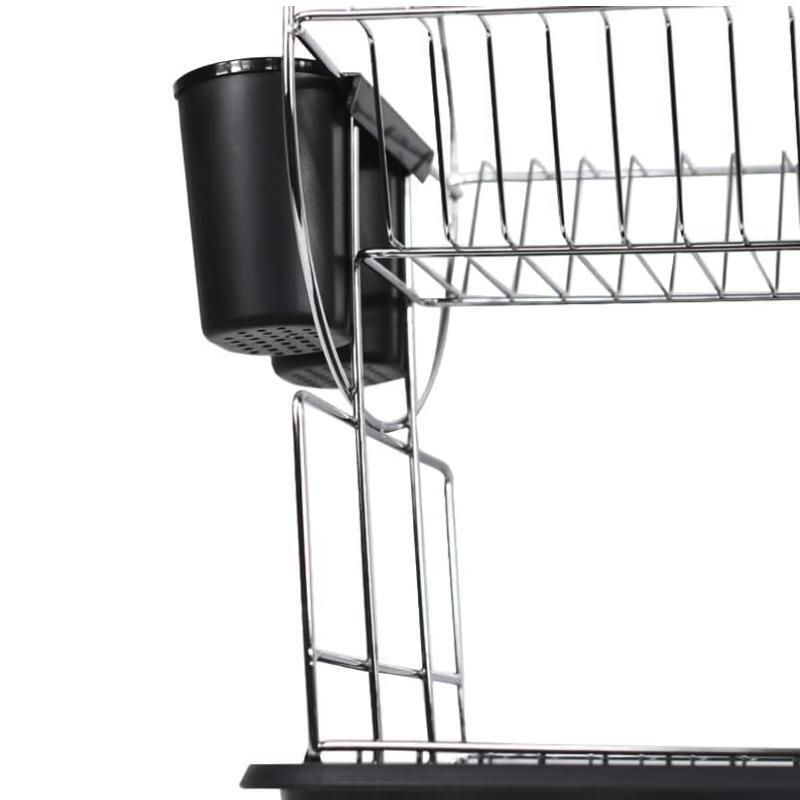 Kit Scolapiatti Acciaio Inox da Appoggio e Incasso - Acciaio Satinato - 4