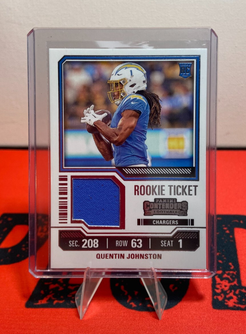 2023 Panini Contenders - Rookie Ticket Swatches Quentin Johnston #TS27 (MEM, RC)