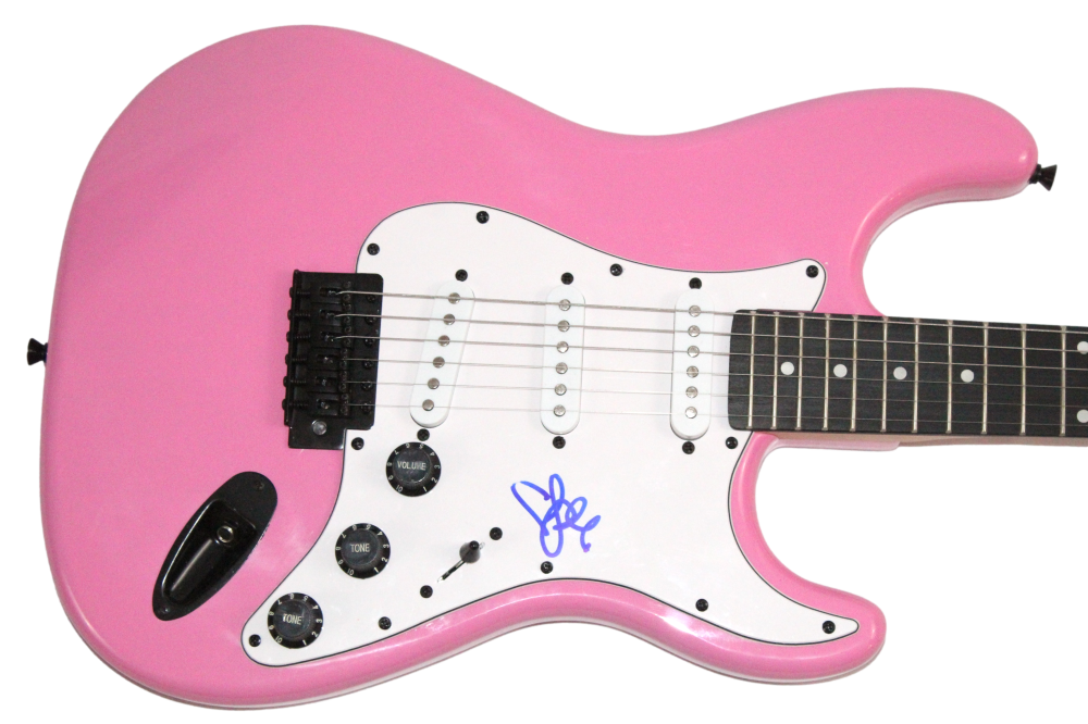 P!nk Signed Autograph Pink Electric Guitar - Missundaztood Try