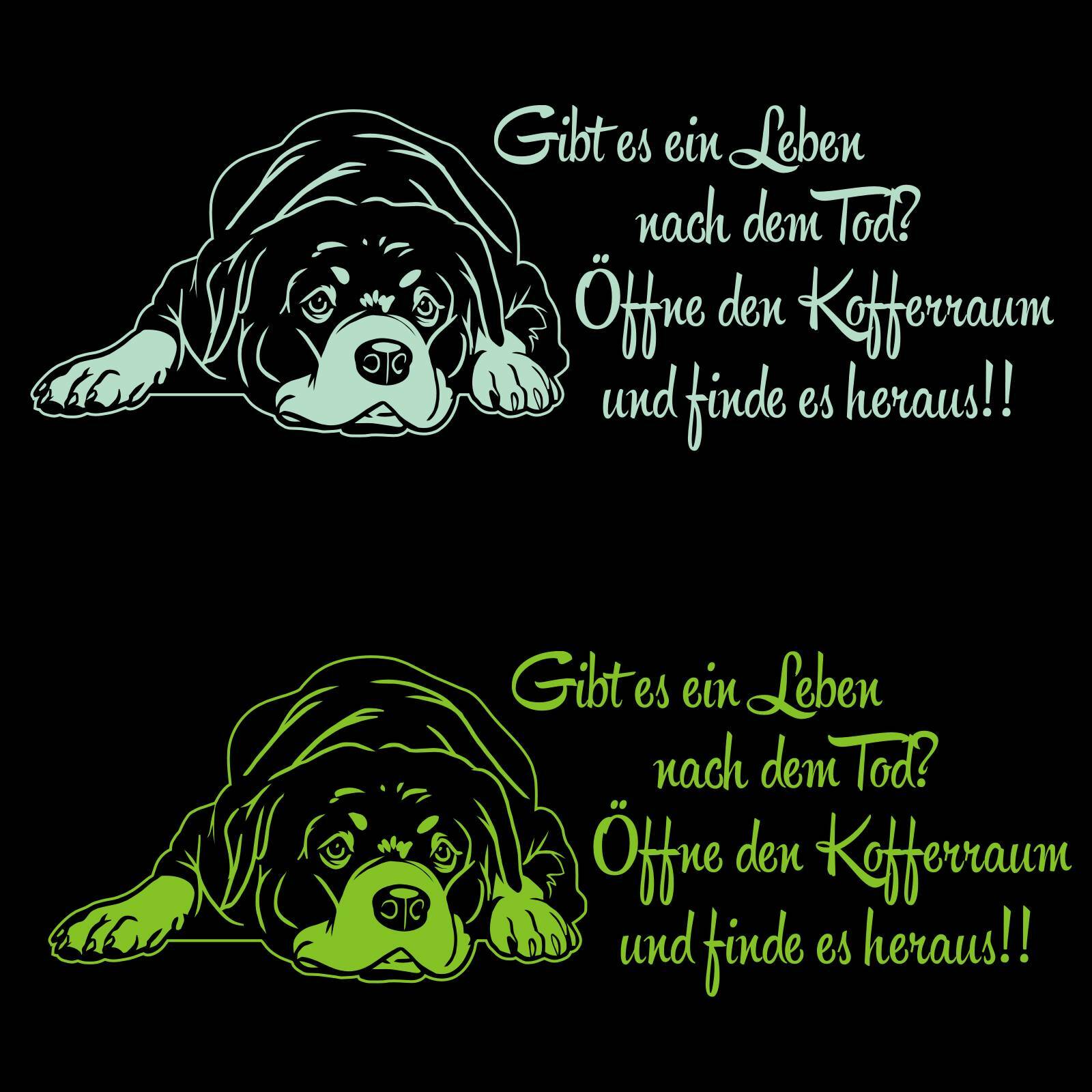 Hundeschild Gibt Es Ein Leben Nach Dem Tod Rottweiler Gibt es ein Leben nach dem Tod Sticker Auto Aufkleber A643