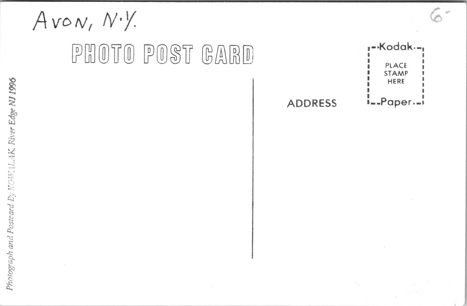 RPPC Avon New York Train Station Railroad Depot Postcard Kodak Stamp