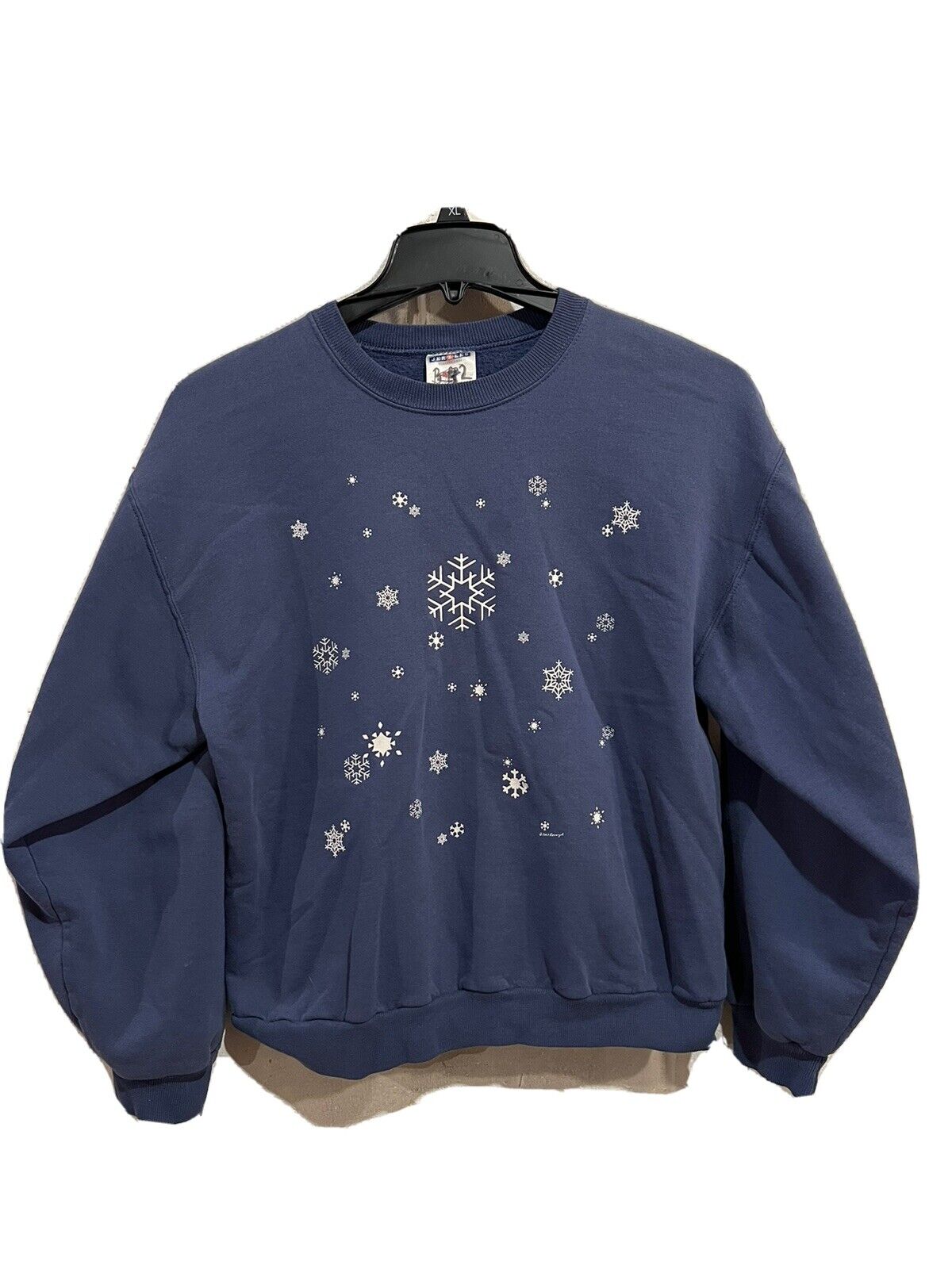 Jerseys Snowflake Embellished Sweatshirt Black Si… - image 1