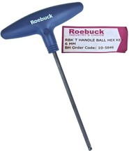 Image of 6mm BALL Point T Handle HEX KEY Driver Metric Lightweight ROEBUCK 10-5846