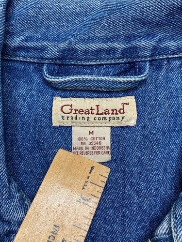 Tolle Land Trading Co. Jeansweste Damen Größe M Knopfleiste Kragen - Bild 2 von 6