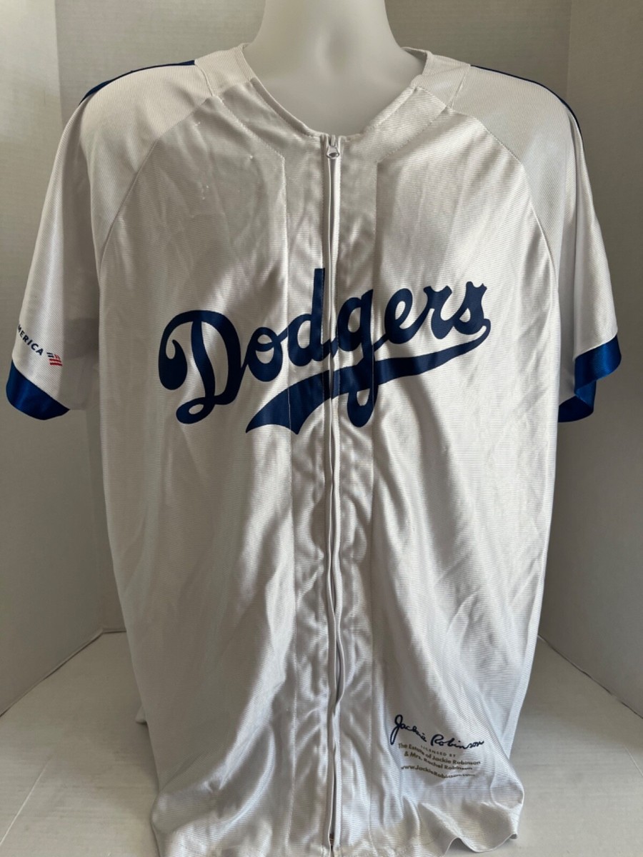 JACK ROBINSON Lサイズ Los Angeles Dodgers Jackie Robinson Full Zip #42 Jersey SGA Size