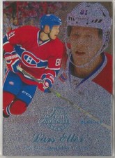 2014-15 Fleer Showcase Flair Blue Ice #24 Lars Eller R2 01/99 Montreal Canadiens
