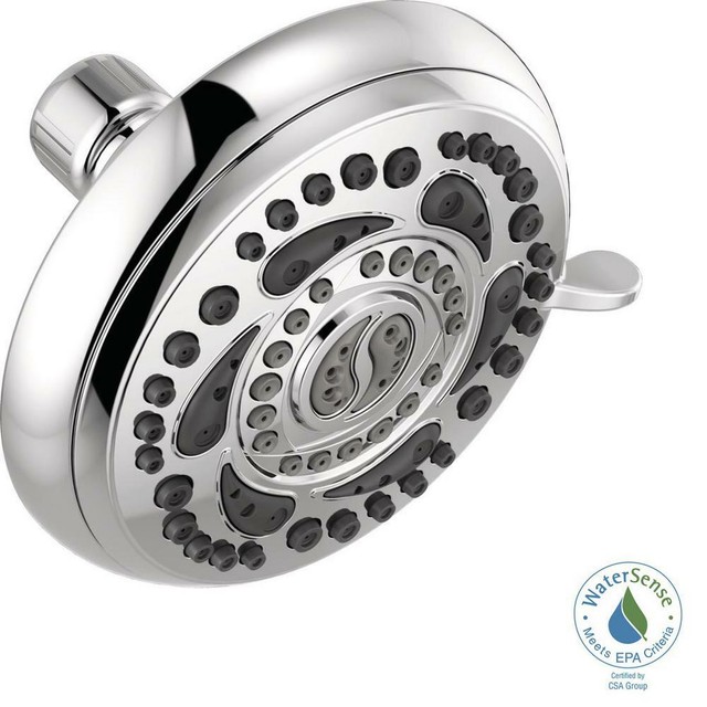 Delta Shower Head Chrome Finish 7 Spray Settings 75784 for sale online