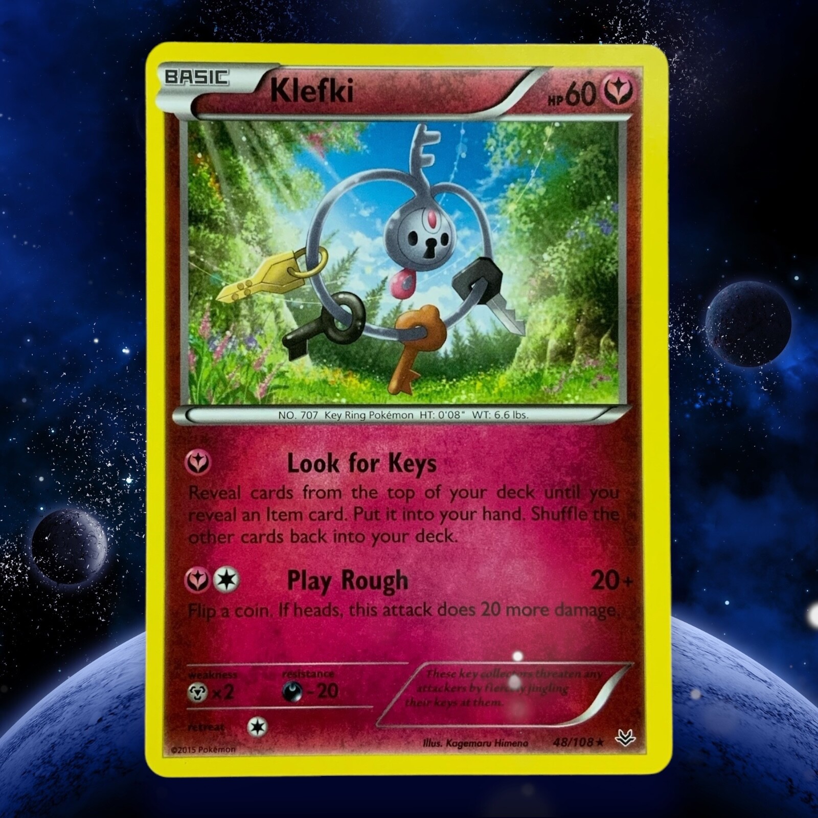 Pokémon TCG Klefki 1st Edition Rare 48/108 Roaring Skies