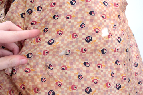 VTG Women's 20s Tan & Peach Silk Drop Waist Dress W/ Floral Print 1920s Sz S/M - Picture 15 of 22