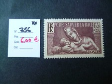1102  TP FRANCE NEUF 1937  N° 356 **  Cote 6,00 €
