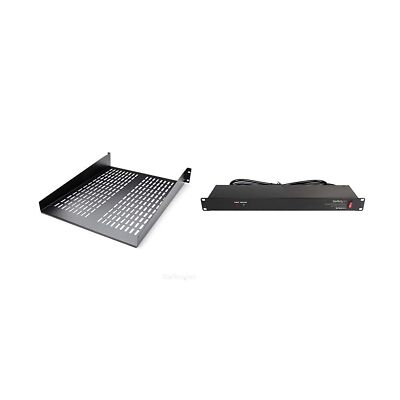 StarTech.com 1x 2U Vented Rack Mount Shelf   22in Deep - 50lbs Capacity (C