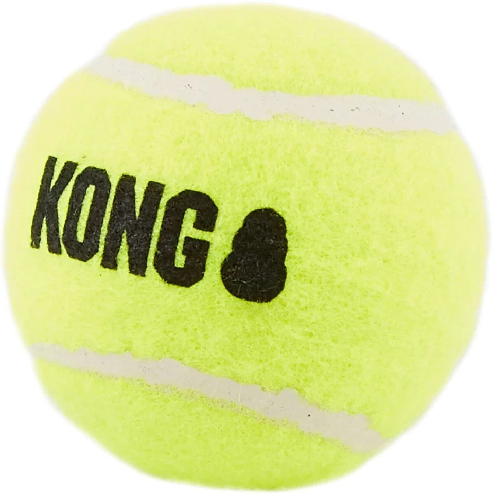Pelotas de tenis KONG Squeakair (2) 3 paquetes MEDIANAS chirriantes perro juguete para buscar 2,5" Foto 4 de 4
